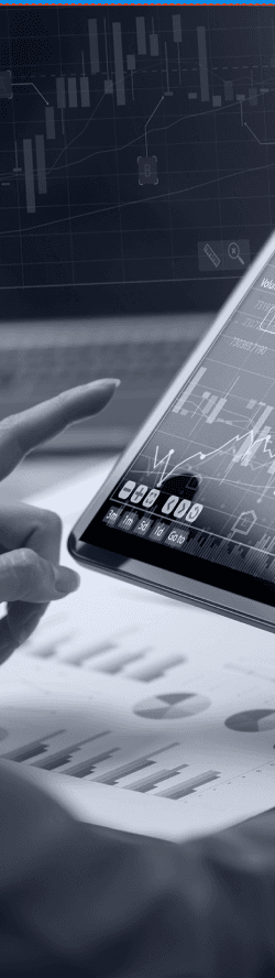 Trading education and chart analysis illustration
